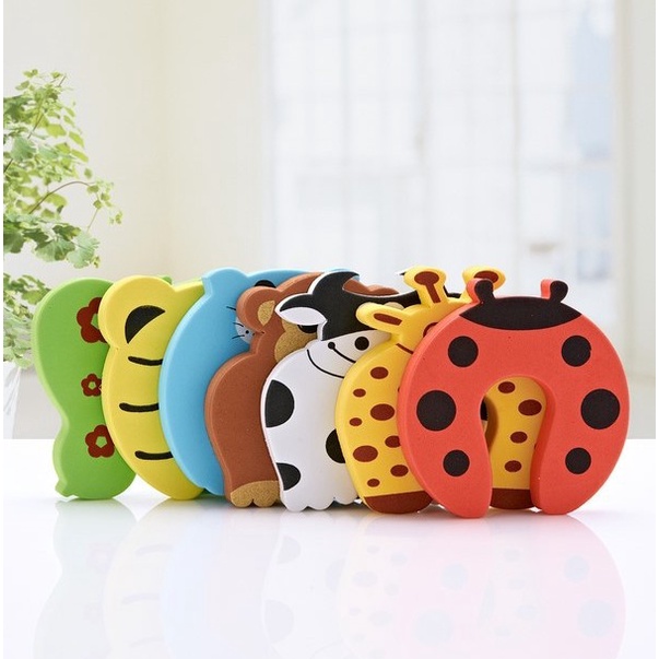 Dụng Cụ Chặn Cửa Bằng EVA Hình Thú Hoạt Hình Chống Kẹp Tay Bảo Vệ An Toàn Cho Bé