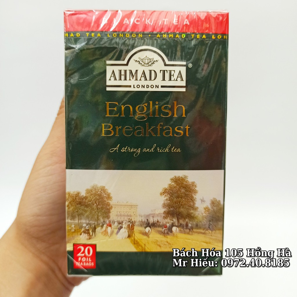 [T11/2022] Trà Ahmad Tea vị English Breakfast hộp 20 gói