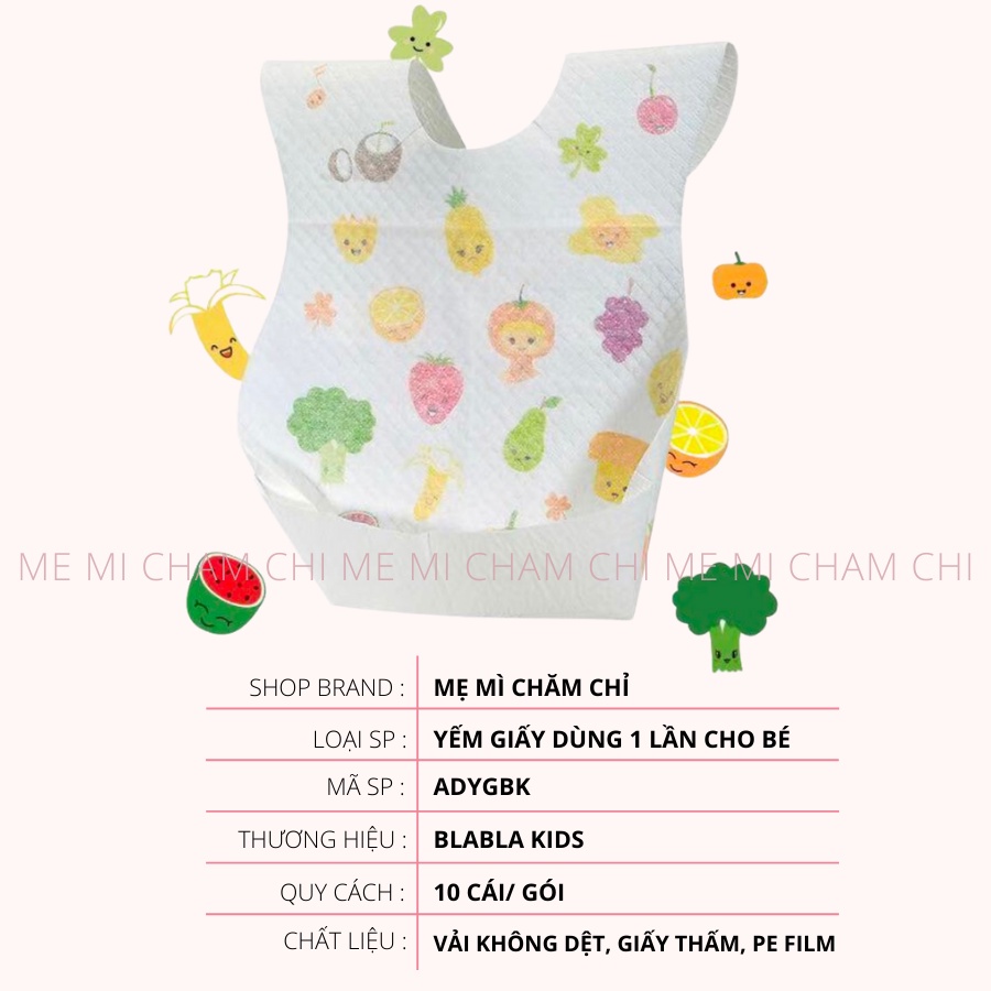 Áo Yếm Ăn Dặm Cho Bé Bằng Giấy Dùng 1 Lần