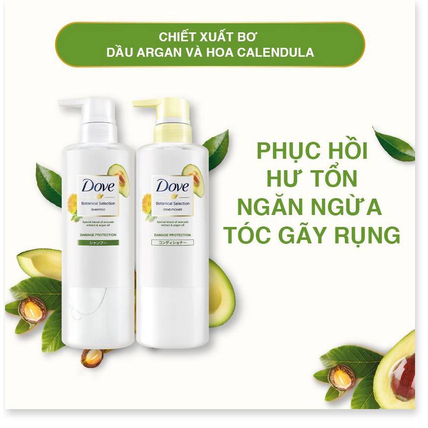 [Mã giảm giá sỉ mỹ phẩm chính hãng] Dầu Gội Dove Botanical Selection Shampoo 500g