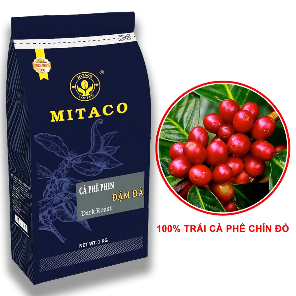 Cà Phê Phin Đậm Đà MITACO COFFEE (2 Gói x 1kg)