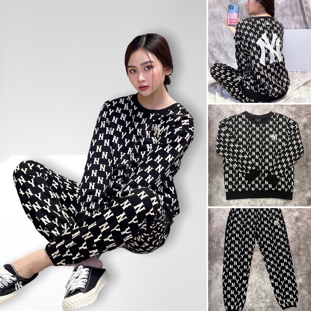 BỘ QUẦN ÁO M.L.B chữ NY dài tay DƯ XỊN FULL TEM TAG