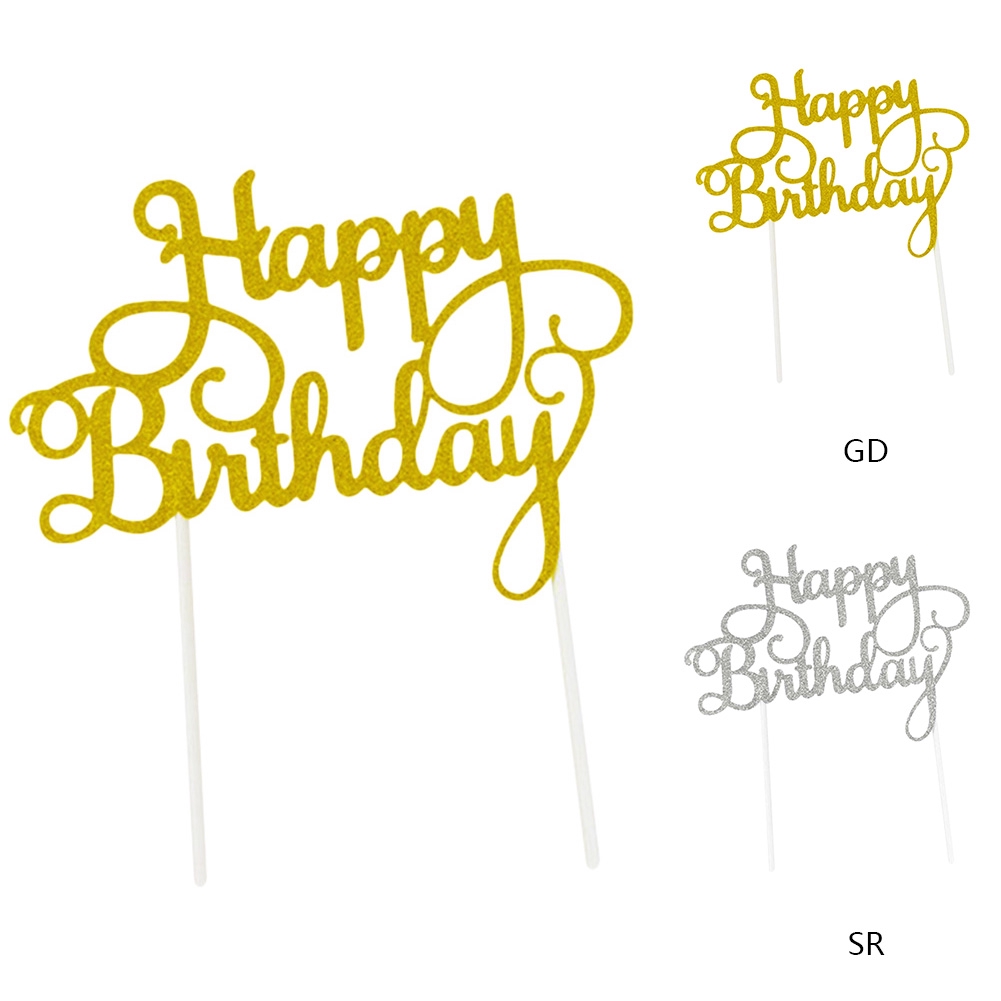 Phụ kiện cắm trang trí bánh sinh nhật hình chữ Happy Birthday