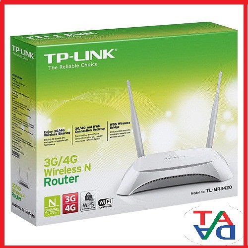 [Mã ELCLJUN giảm 7% đơn 500K] Router Wifi TP-Link TL- MR3420 Chuẩn N 300Mbps - Hàng Nhập Khẩu