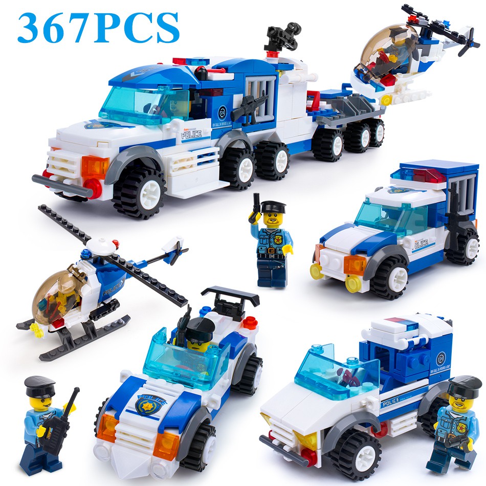 Bộ đồ chơi lắp ráp lego chủ đề xe cảnh sát sáng tạo