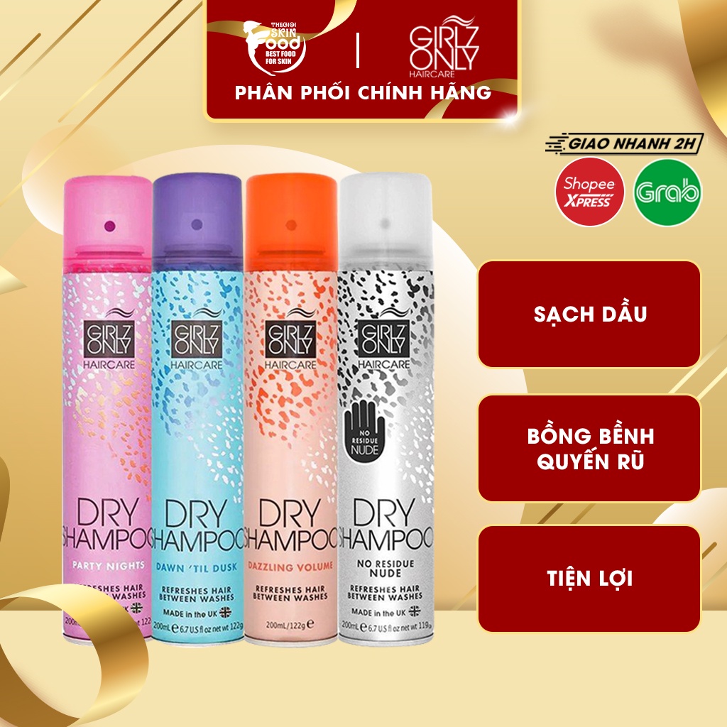 Dầu Gội Khô GIRLZ ONLY Dry Shampoo 200ml