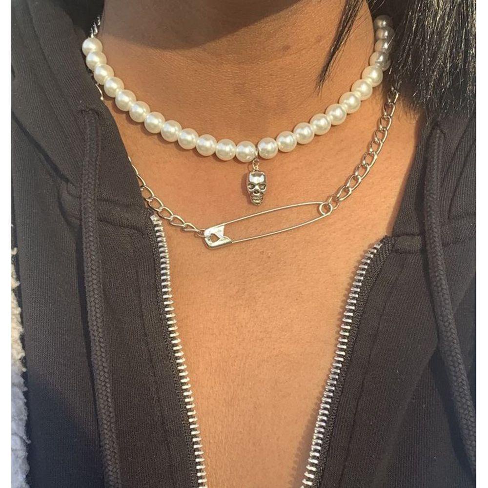 Vòng Cổ Choker Mặt Đầu Lâu Thời Trang Cho Nam