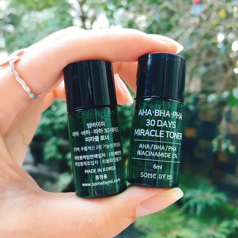 Nước Hoa Hồng Giảm Mụn Dưỡng Ẩm Some By Mi AHA-BHA-PHA 30 Days Miracle Toner 6ml -  TRIALSIZE