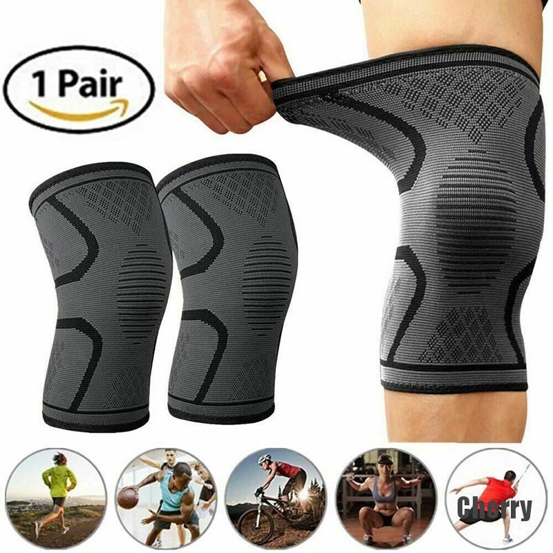 (Hàng Mới Về) Set 2 Đai Nén Hỗ Trợ Đầu Gối Giảm Đau Khớp Khi Chơi Thể Thao