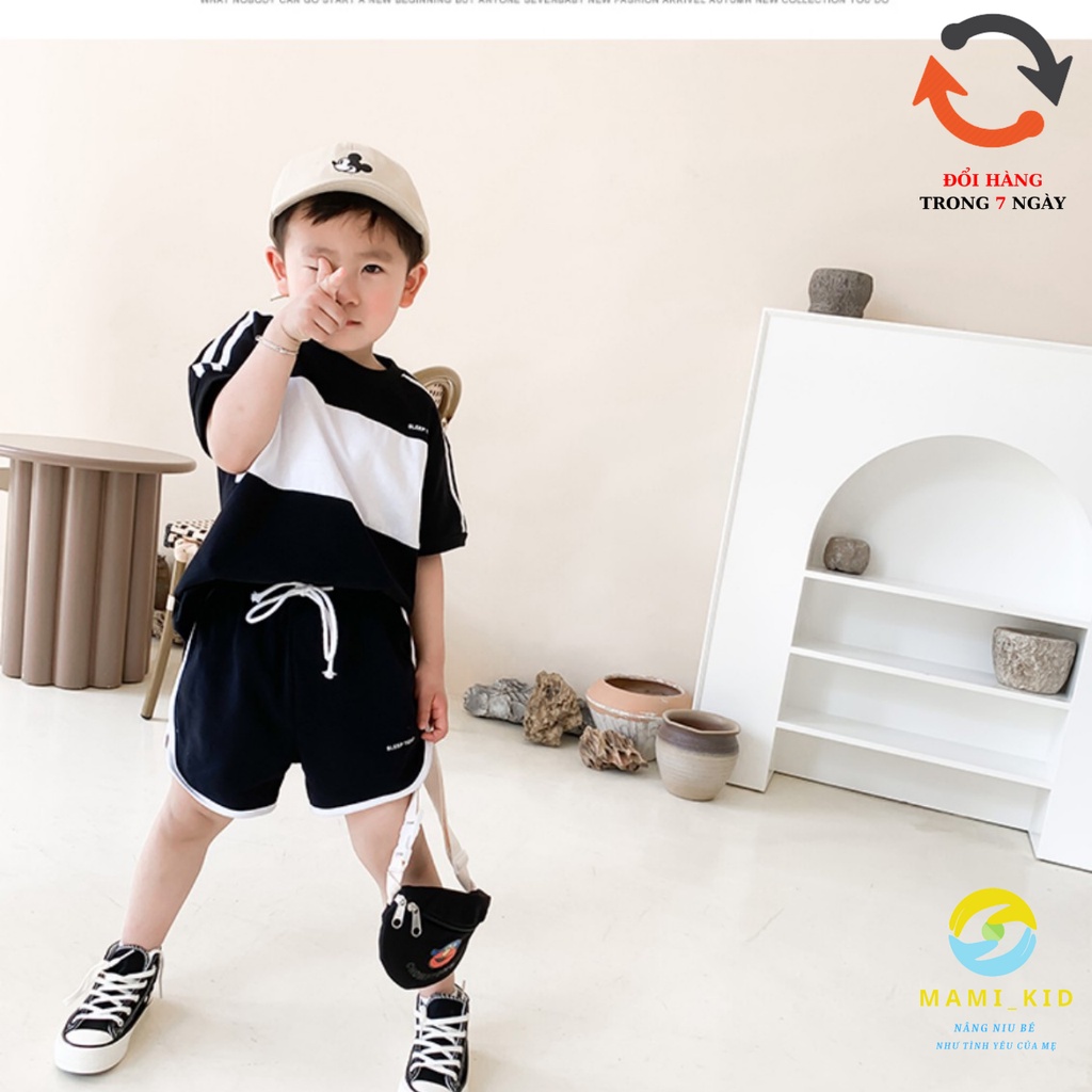 bộ cho bé trai mùa hè phong cách THỂ THAO, thun COTTON 100% cotton mềm, SIÊU CO GIÃN, mamikid