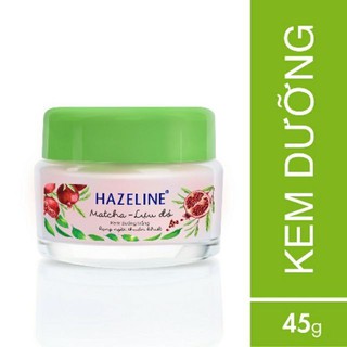Kem dưỡng trắng da Hazeline 45g tinh chất matcha - lựu đỏ