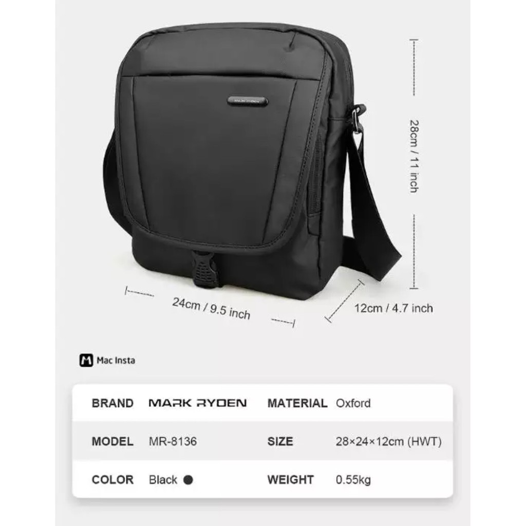 TÚI ĐEO VAI MARK RYDEN - THE MINI MESSENGER PRO: DIỆN MẠO CỔ ĐIỂN, CÔNG NĂNG HIỆN ĐẠI