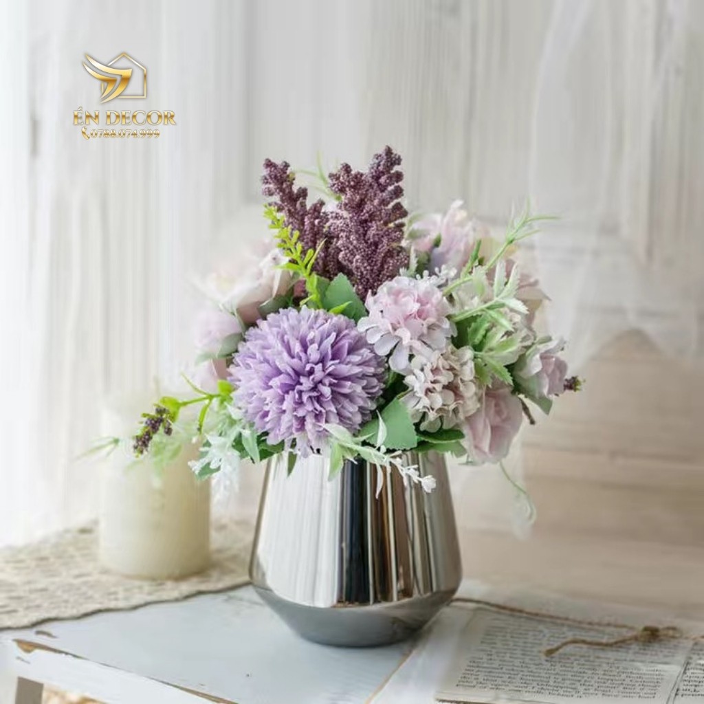 Lọ Hoa Kèm Hoa, Lọ Hoa Xinh Xắn, Trang Trí Nhà Cửa, Én Decor
