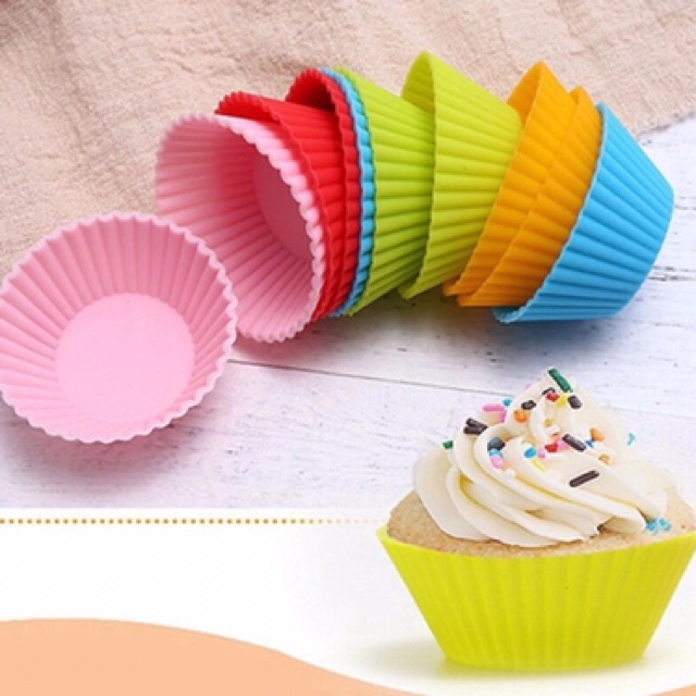 Khuôn cup silicon dầy dặn làm bánh muffin nhiều mẫu