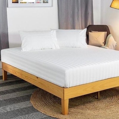 Bộ Ga Cotton RIOTEX Trắng Sọc T300- Cao Cấp, Bền Đẹp Đủ Kích Thước dành cho Khách Sạn, Gia Đình,...
