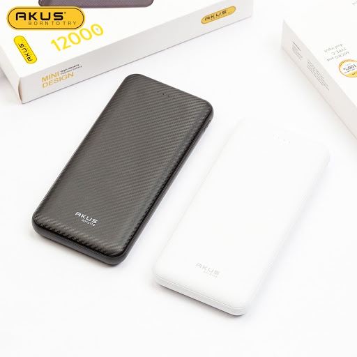 [Mã SKAMSALE03 giảm 10% đơn 200k] PIN SẠC DỰ PHÒNG AKUS C12S 12000MAH ĐEN