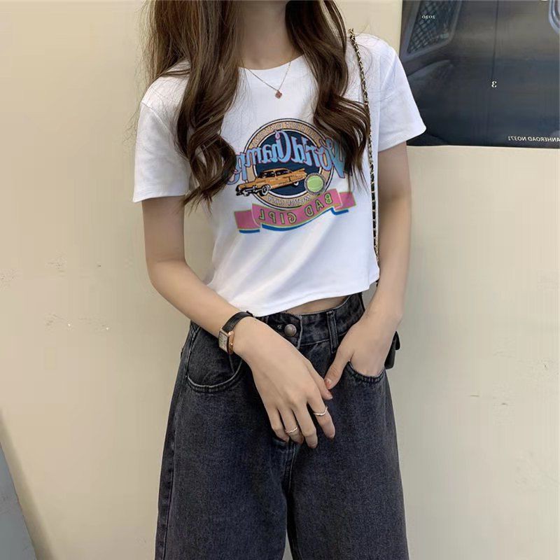 Áo thun croptop nữ form rộng, áo thun tay lỡ thể thao cao cấp dạo phố đẹp freeship mã AT06