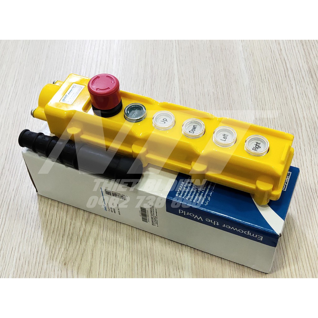 Nút nhấn điều khiển cần trục 4 nút có dừng khẩn NP3-2K Chint