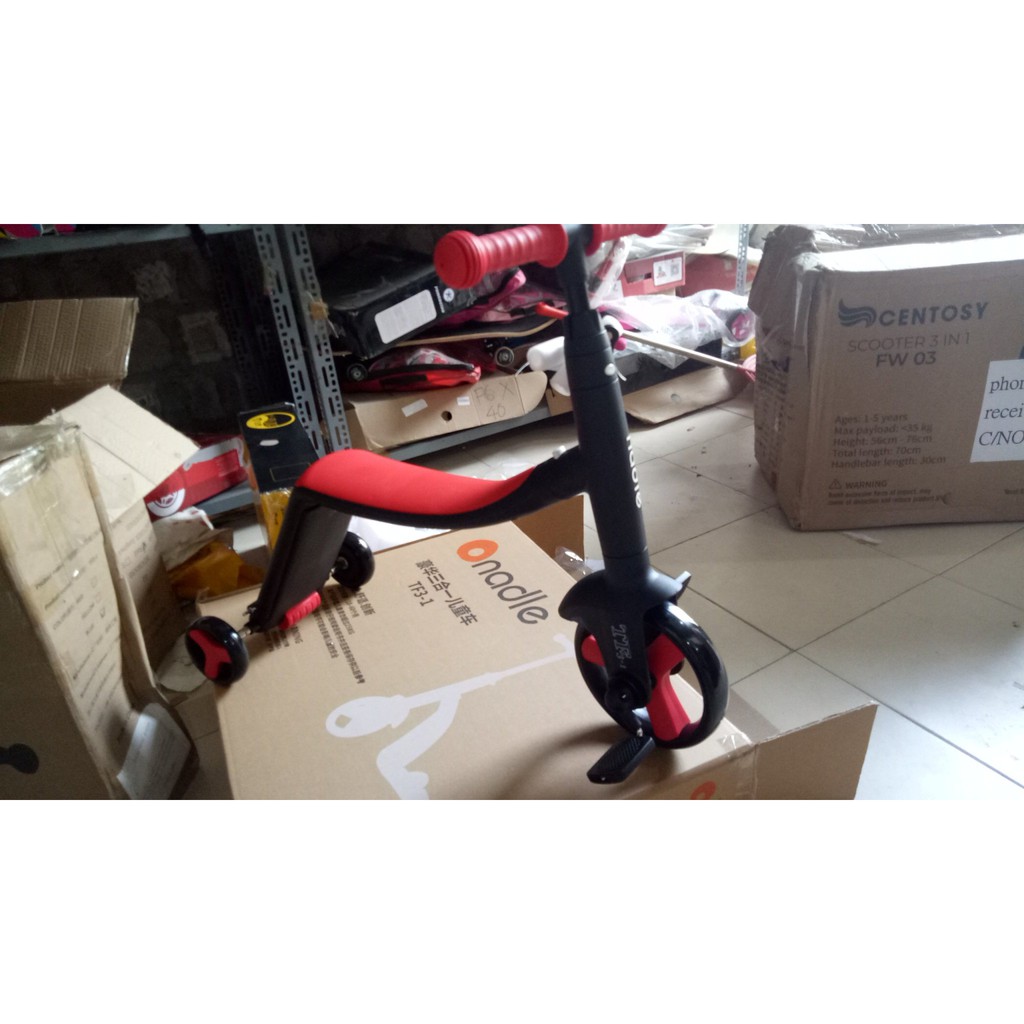 [3 TRONG 1] Xe trượt Scooter Trẻ Em Cao Cấp  Nadle 3 in 1 hãng chính hãng với 3 chức năng ưu việt