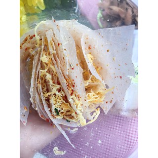 Bánh tráng tỏi chà bông