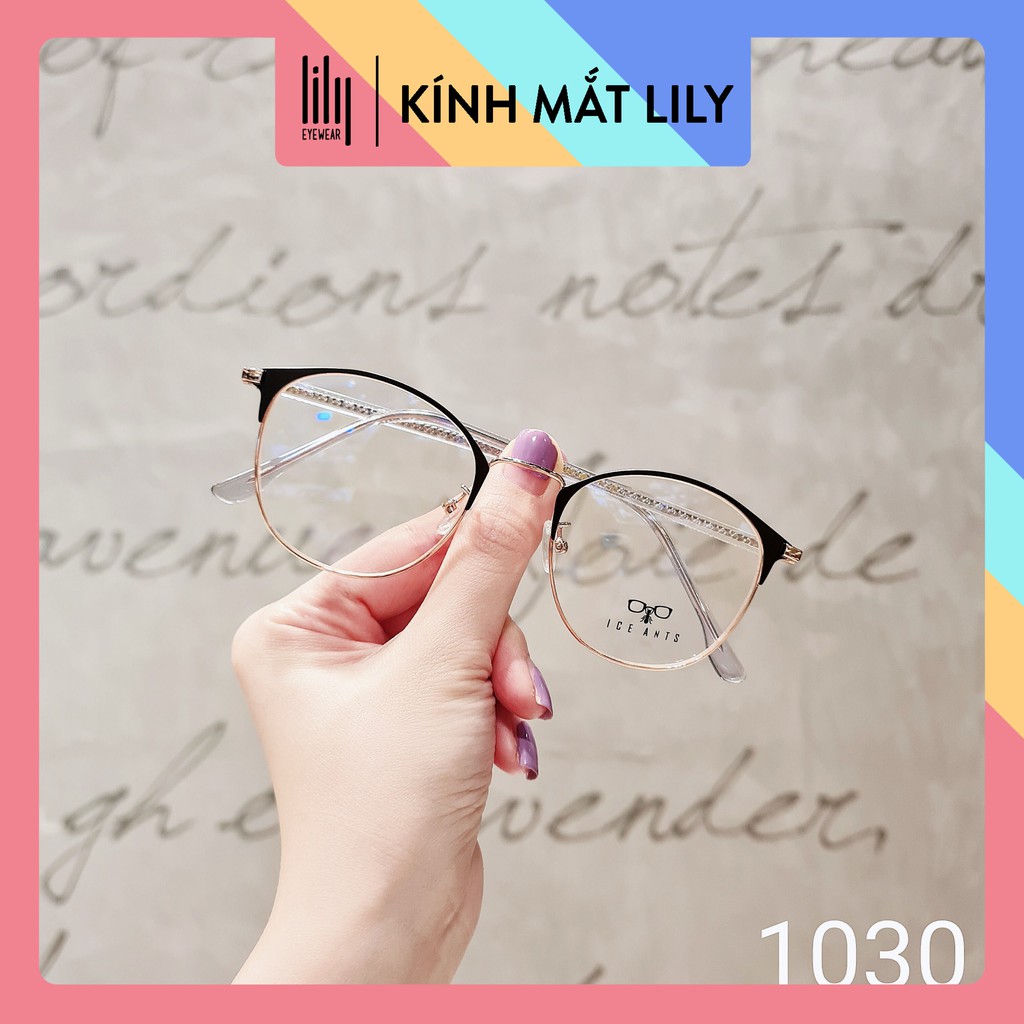 Gọng kính nữ kim loại Lilyeyewear mắt tròn thanh mảnh nhẹ nhàng 1030