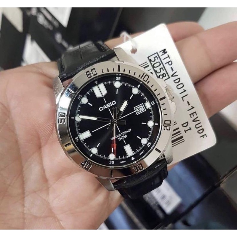 Đồng hồ nam dây da Casio Anh Khuê MTP-VD01L-1EVUDF