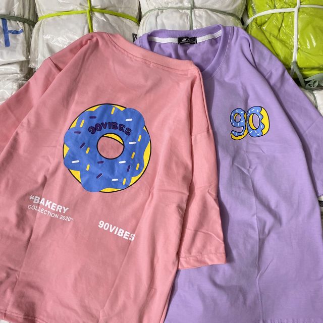 Hình thật 100% Áo thun Unisex tay lỡ 90VIBES