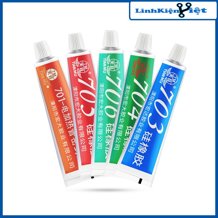 Keo silicone 703 màu trắng cực dày dán và niêm phong linh kiện