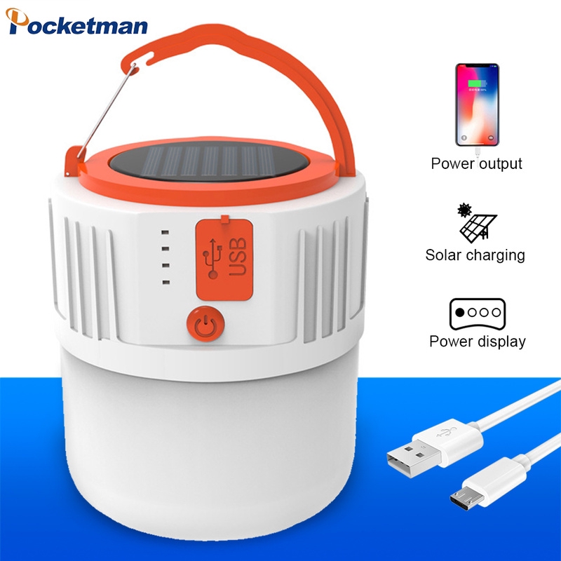 Xách tay Đèn lồng LED Camping ánh sáng Đối với ngoài trời Tent Lamp Đèn khẩn cấp USB nhà Bulb sạc