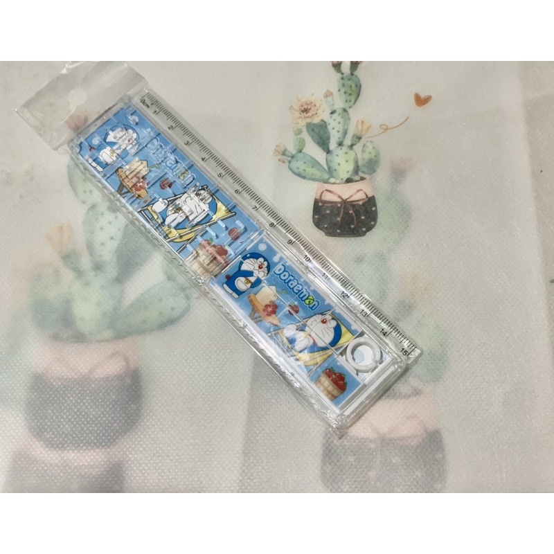 Thước kẻ nhựa Doremon mê cung, xếp hình 15cm