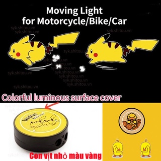 [Mã ONLI6868 giảm 6k đơn 19k] Pikachu Đèn Logo Cửa Xe Hơi đèn led logo gắn cửa xe ô tô thương Đèn Led chiếu cửa họa cho xe hơi ( 1 Đèn ) Đèn chiếu laser không dây gắn cửa xe hơi hình phim hoạt hình năng động hello kitty xinh xắn Con vịt nhỏ màu vàng