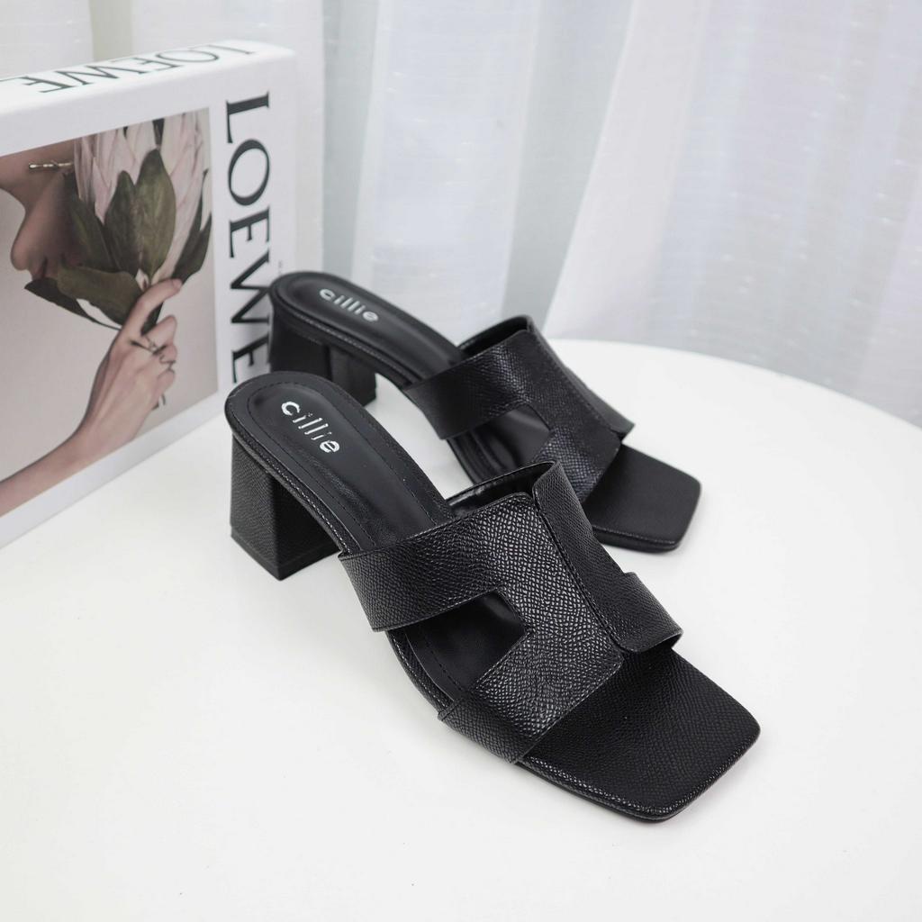 Guốc cao gót nữ hình chữ H thời trang cao 7cm 1185