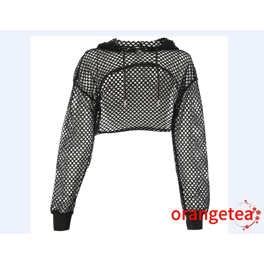 [Mã FAMAYWA giảm 10K đơn 50K] Áo croptop dài tay đục lỗ dạng khoác ngoài cá tính | BigBuy360 - bigbuy360.vn