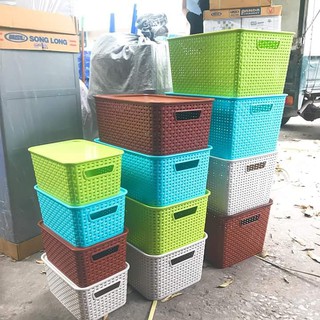 Giỏ giả mây Hàn Quốc size bé - Song Long