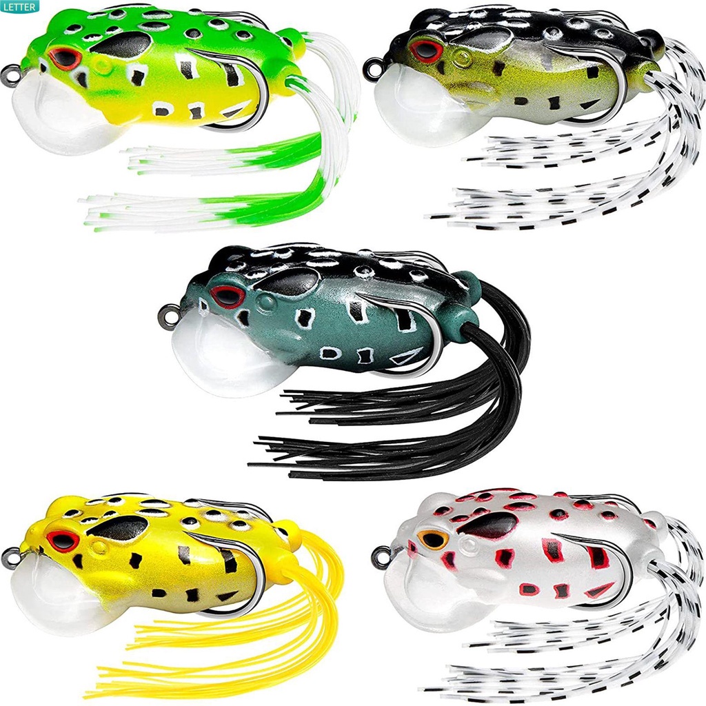 Mồi Câu Cá Nước Ngọt Hình Ếch/Ếch Bằng Silicon Mềm Kèm Móc Câu