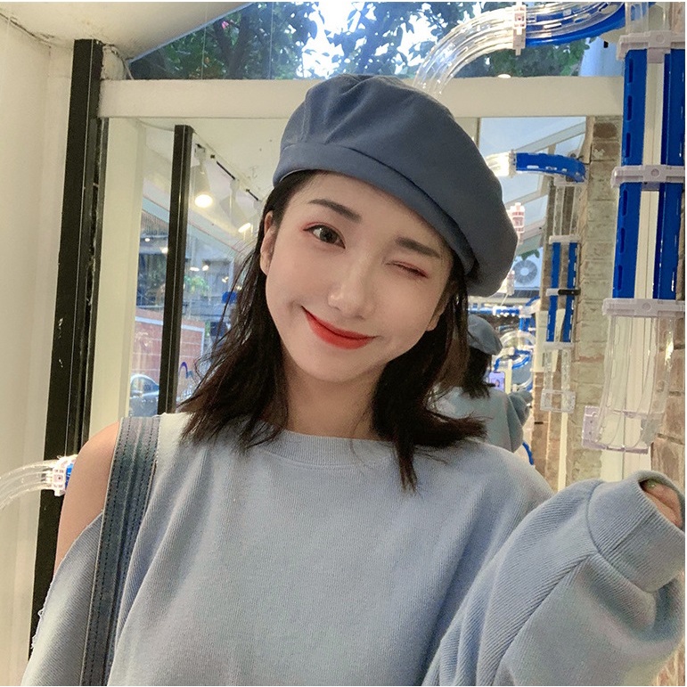 Mũ Nồi Ulzzang Vintage Kaki Cao Cấp Trơn Nhiều Màu Phong Cách Retro, Hàn Quốc - Iclassy_shoes