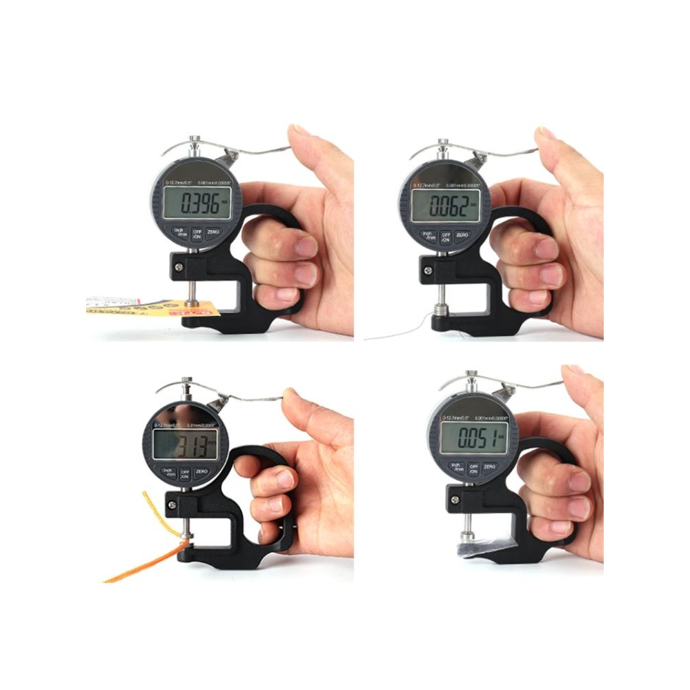 Máy đo độ dày kỹ thuật số 0.5 inch / 12.7mm 0.0005 "/ 0.01mm