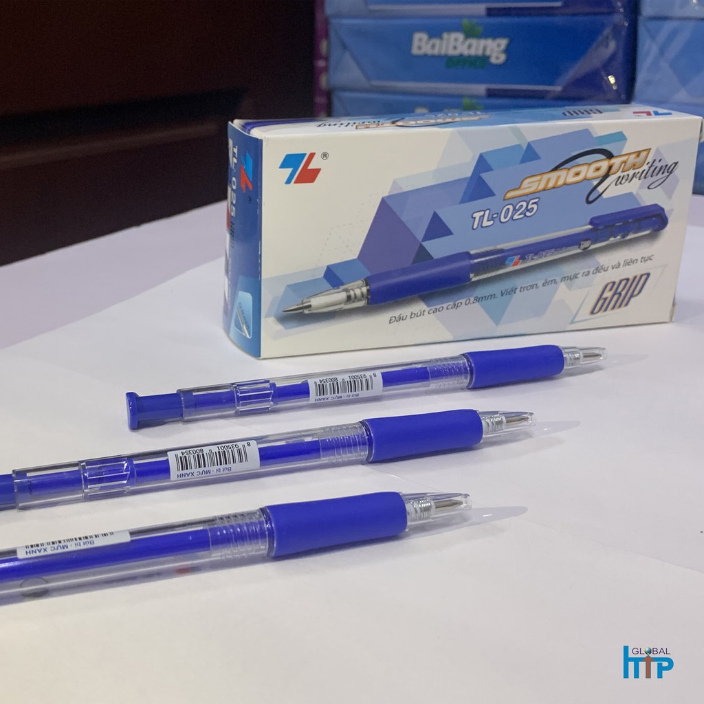 Bút Bi Thiên Long TL 025 Chính Hãng - có mực xanh / đen / đỏ - Bút Bi Học Sinh, Văn Phòng