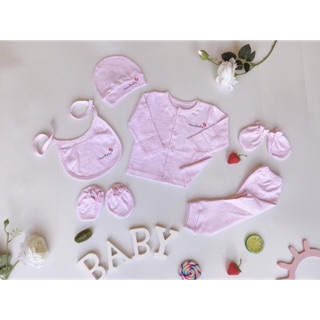 Full set sơ sinh vải nỉ hàng xuất Hàn