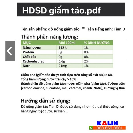 Tian Di No.1 - Set 4 chai 650ml nước uống giấm táo lên men hữu cơ làm đẹp da, giảm cân (hàng nhập khẩu)