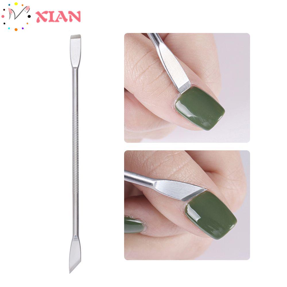 Dụng Cụ Tẩy Da Chết Móng Tay Hai Đầu Bằng Thép Không Gỉ Chống Trượt DIY Cho Nữ