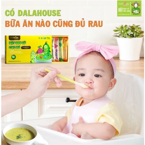 Bột rau dinh dưỡng ăn dặm cho bé Dalahouse (gói 3g) - 100% tự nhiên, thơm ngon, tiện lợi