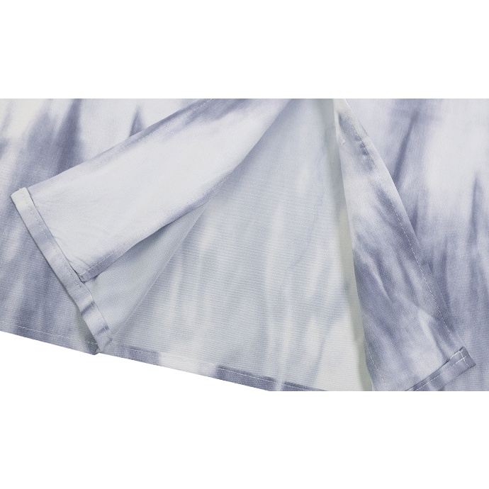 Áo sơ mi Nelly cộc tay màu loang