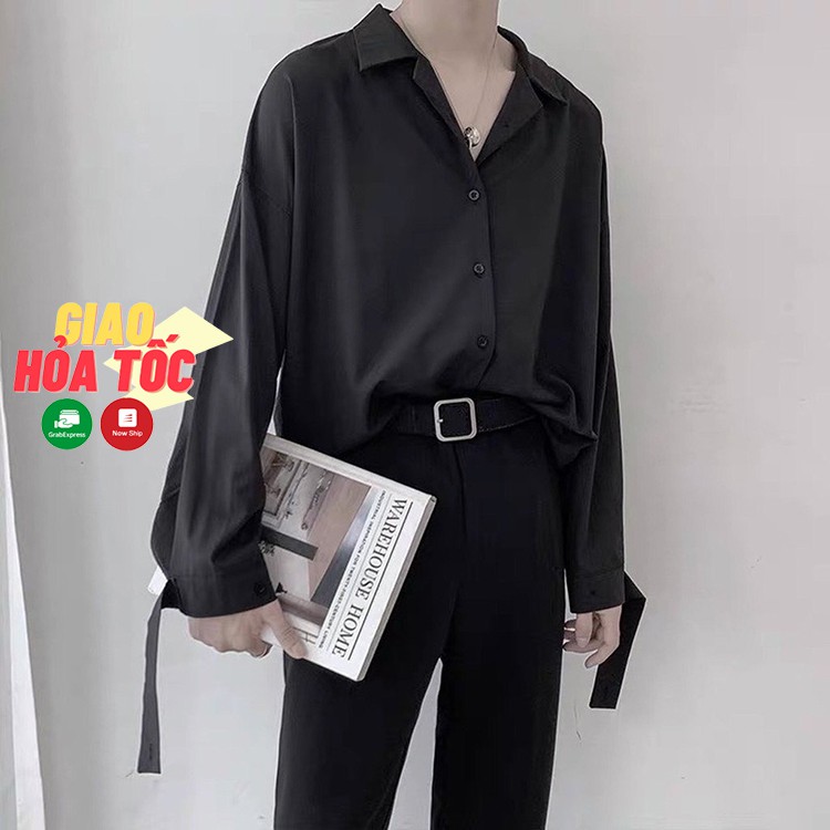 Sơ mi nam oversized cổ vest tay cách điệu