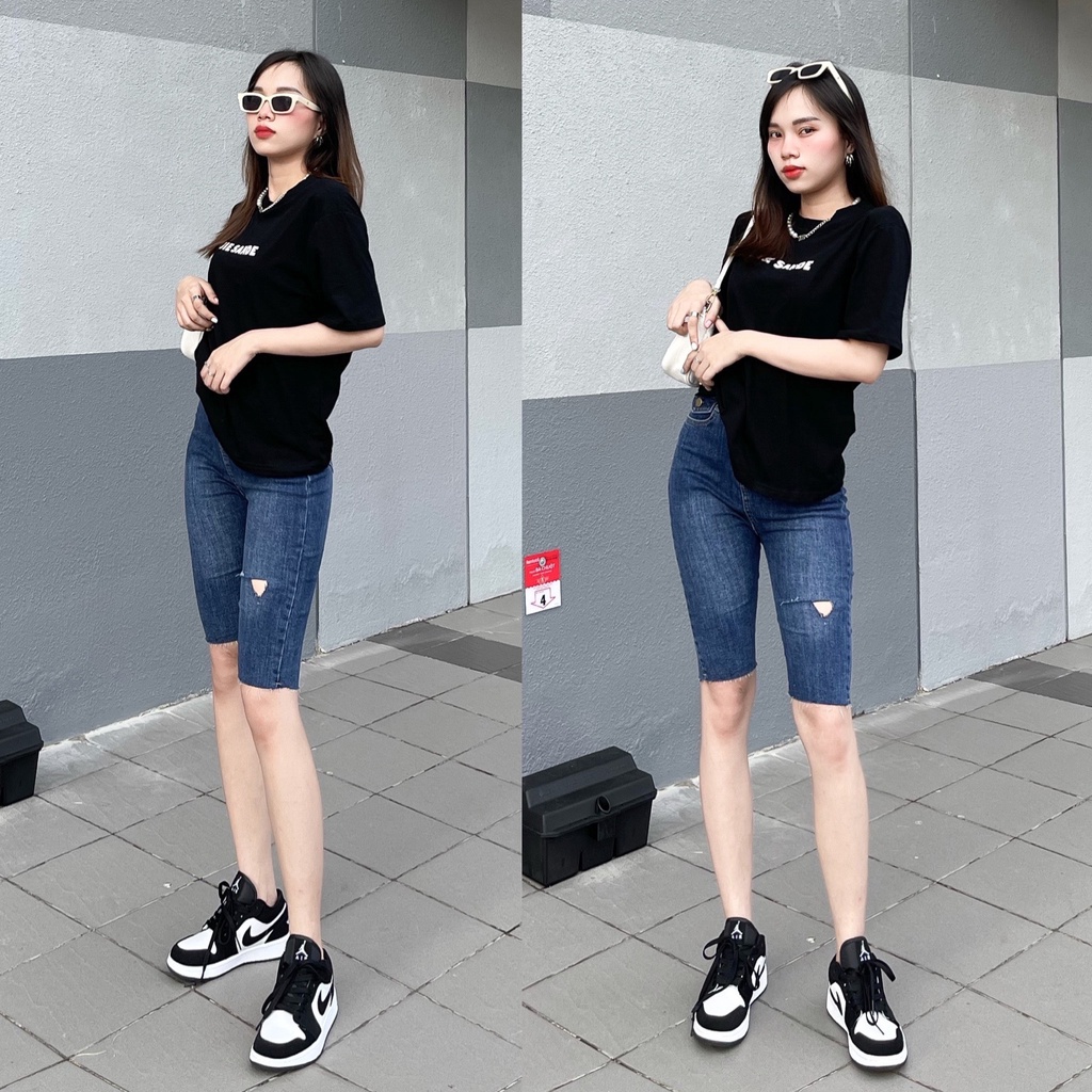 (Hình thật kèm video) Quần Jean Nữ Ôm Skinny Dáng Ngố Kiểu Túi Hộp Rách Co Gĩan Tốt Tôn Dáng YuRi-Jeans