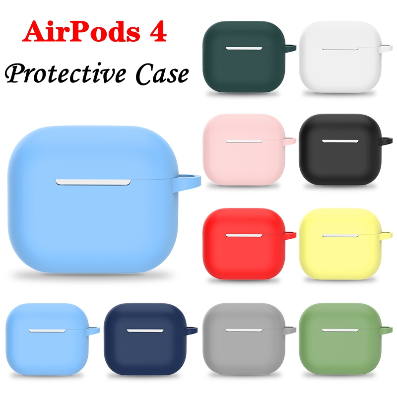 Vỏ Đựng Bảo Vệ Hộp Sạc Tai Nghe Airpods 4 Bằng Silicone Mềm Chống Va Đập