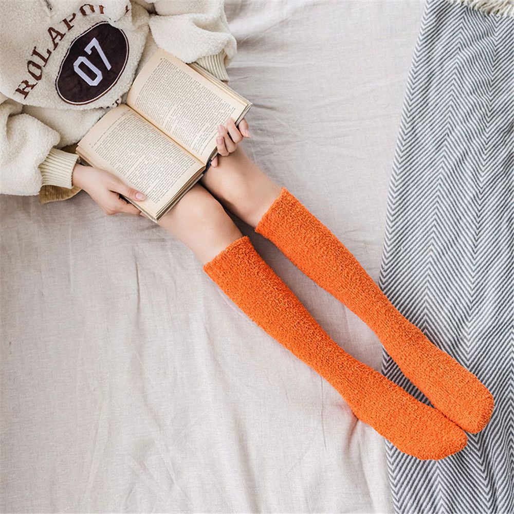Vớ Nhung San Hô Dày Mềm Mại Thoáng Khí Giữ Ấm Mùa Đông Nhiều Màu Sắc Thời Trang Cho Nam Và Nữ