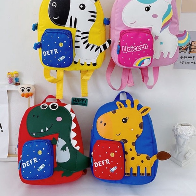 PVN32798 - Balo cho bé đi mẫu giáo có in hình động vật đáng yêu, chất liệu nhẹ, an toàn, phù hợp với trẻ em - #balochobe