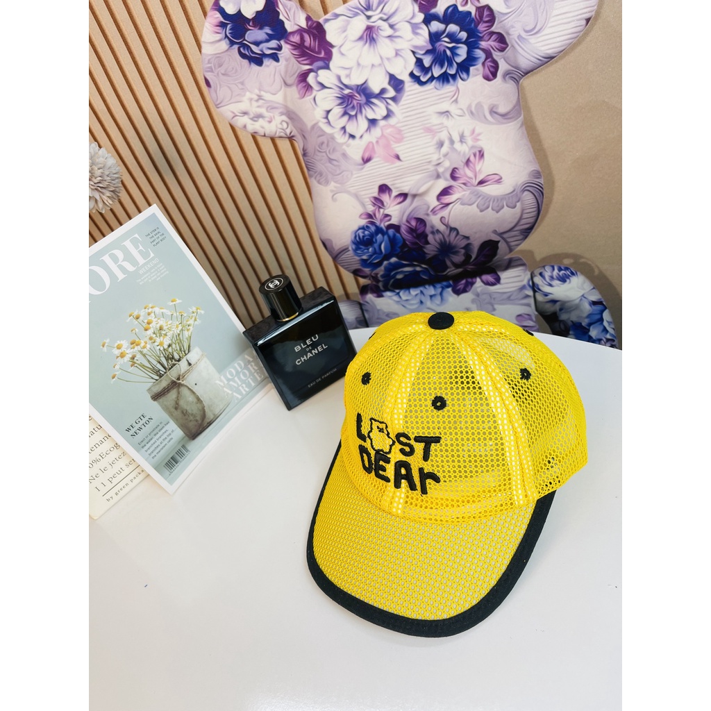 Mũ lưỡi trai lưới thoáng khí dành cho bé chữ thêu siêu bền - Hàng Quảng Châu Cao Cấp (M19)