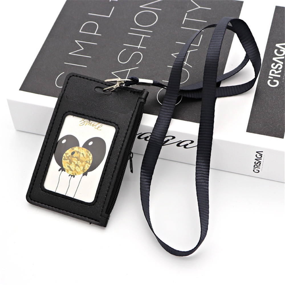 Ví Da PU mini Có Dây Kéo Đựng Thẻ Id / Xe Buýt / Thẻ Tín Dụng Dành Cho Học Sinh Nam Nữ